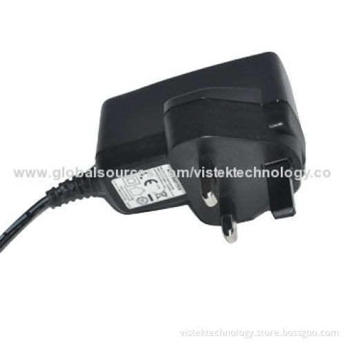 Vistek 10W UK Wall Mount Battery Charger, Level V, Low-ripple MTBF 50,000 Hours